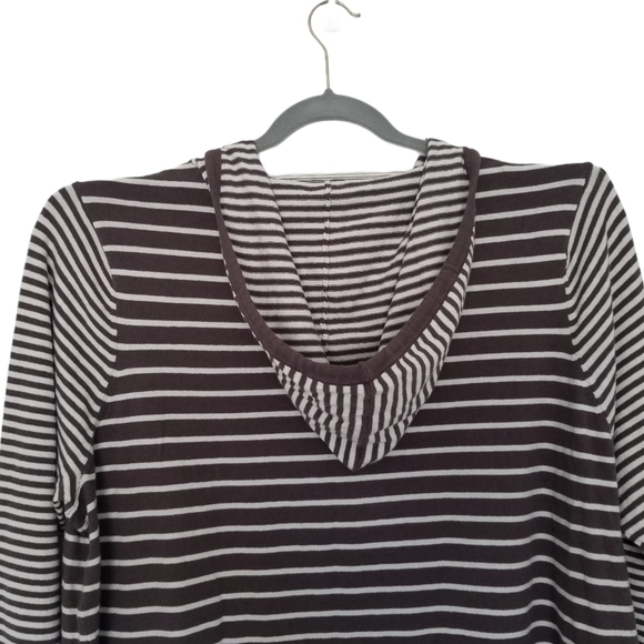Soft Surroundings Striped Sz Medium Sweater Hoodie - Picture 6 of 6